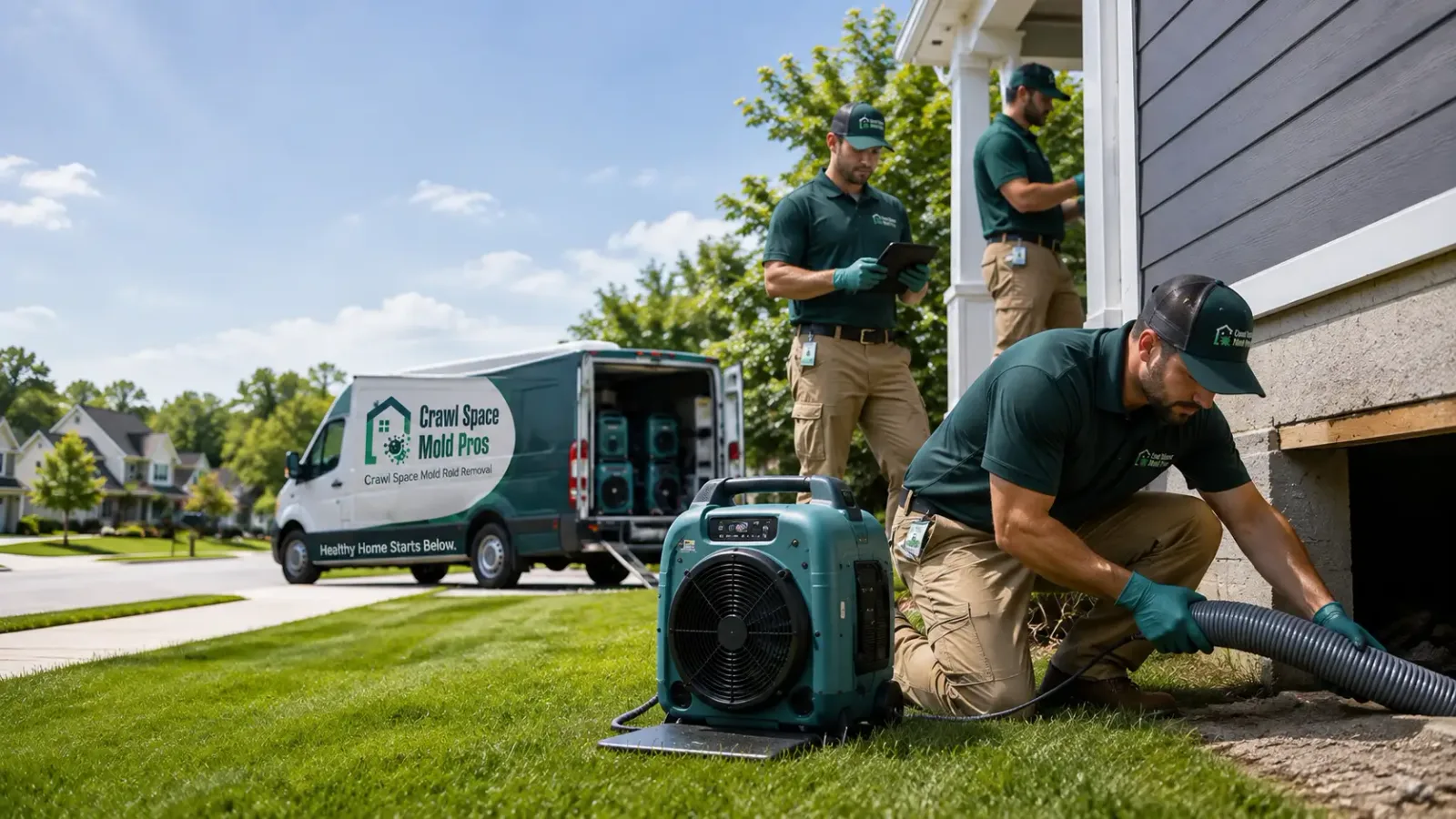 Crawl Space Mold Removal in Elsah, IL